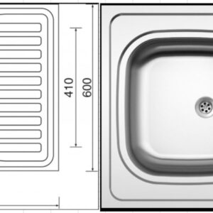 kuch.dřez celoplošný otočný SINKS CLP-D 800 M 0.5mm matný se sifonem – SUPERAKCE