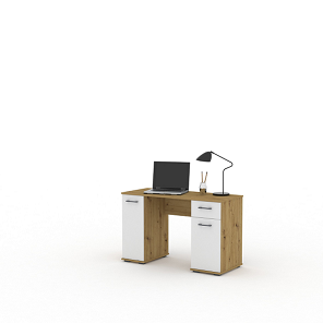 ADAM – počítačový stůl ,lamino Dub artisan/bílá (AL06) (MD) (K150-E)