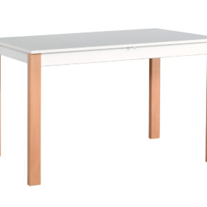 ALBATROS 1 (ALBA 1) jídelní stůl rozkládací – lamino bílá (borovice andersen) deska /nohy dub sonoma- kolekce „DRE“ (K150)