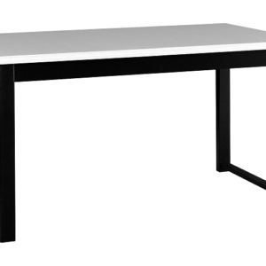 ALBATROS 3 (ALBA 3) jídelní stůl rozkládací – lamino bílá (borovice andersen) deska/ nohy černá – kolekce „DRE“ (K-150)